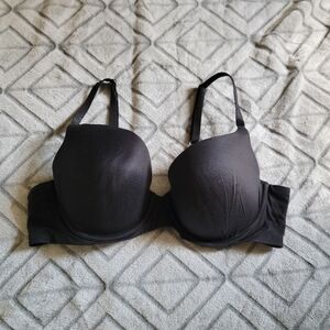 Aerie Real Sunnie Demi Push Up Black Bra Padded Adjustable Strap